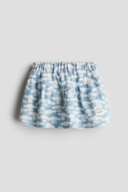 H&M - Girls Blue Printed Denim Skirt
