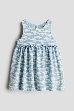 H&M - Girls Blue Printed Denim Dress