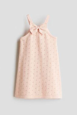 H&M - Girls Orange Pointelle-Knit Cotton Dress