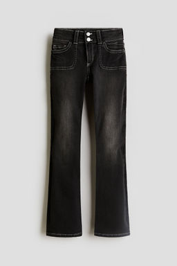 H&M - Girls Black Bootcut Leg Low Jeans
