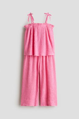 H&M - Girls Pink 2-Piece Crinkled Set