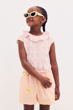 H&M - Girls White Printed Top