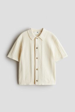 H&M - Boys Beige Textu-Knit Shirt