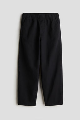 H&M - Boys Black Cotton Twill Joggers