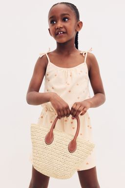 H&M - Girls Orange Patterned Terry Jumpsuit