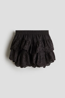 H&M - Girls Black Broderie Anglaise Cotton Skirt