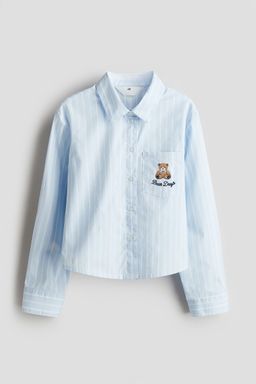 H&M - Girls Blue Loose-Fit Shirt