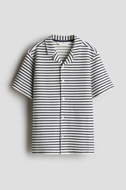 H&M - Boys White Textu Resort Shirt