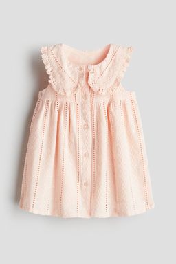 H&M - Girls Orange Embroidery-Detail Cotton Dress