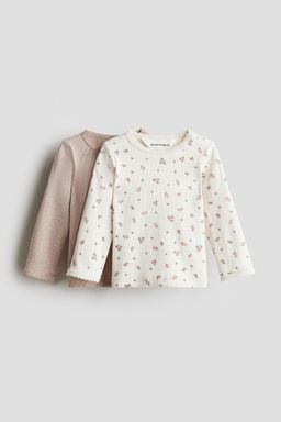 H&M - Girls 2-Pack Cotton Jersey Tops