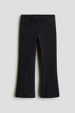 H&M - Girls Black Embellished Jeggings