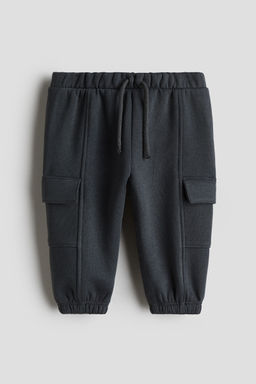 H&M - Boys Grey Brushed-Inside Cargo Joggers