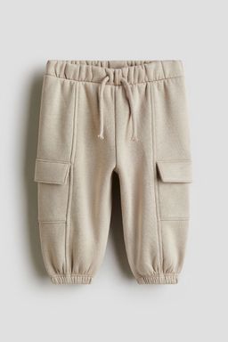 H&M - Boys Beige Brushed-Inside Cargo Joggers