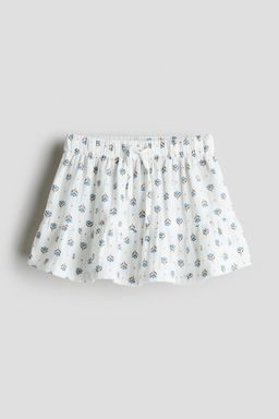 H&M - Girls White Printed Muslin Skirt