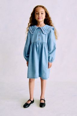 H&M - Girls Blue Sailor-Colla Denim Dress