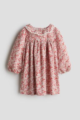 H&M - Girls Red Floral-Print Cotton Dress
