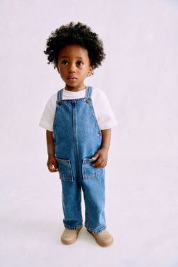 H&M - Boys Blue Denim Dungarees