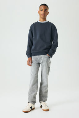 H&M - Boys Grey Relaxed Tape Fit Jeans