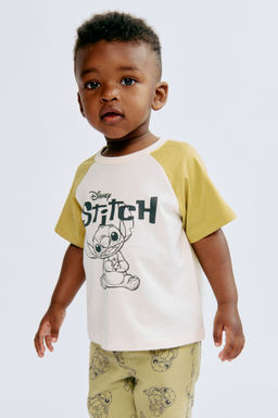 H&M - Boys White Print-Motif Cotton T-Shirt