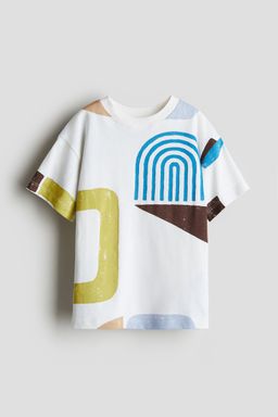 H&M - Boys White Loose-Fit Cotton T-Shirt