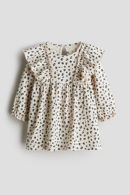 H&M - Girls White Crinkled Cotton Dress
