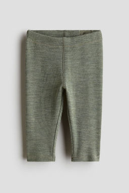 H&M - Boys Green Merino Wool Jersey Leggings