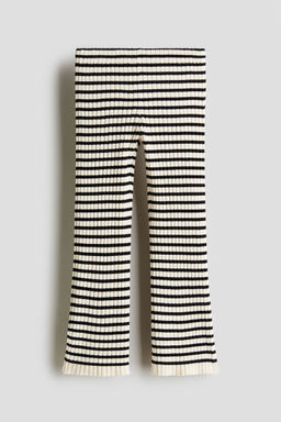 H&M - Girls Beige Ribbed Leggings
