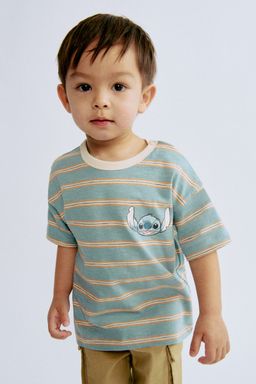 H&M - Boys Blue Loose-Fit Printed T-Shirt