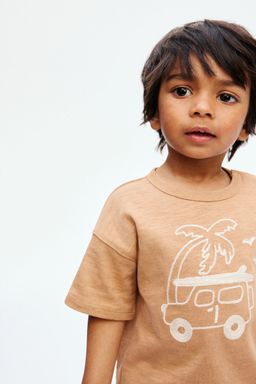 H&M - Boys Beige Printed T-Shirt