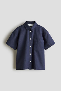H&M - Boys Blue Linen-Blend Shirt