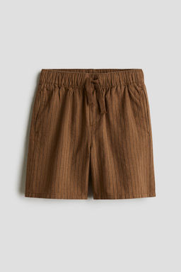 H&M - Boys Brown Linen-Blend Shorts