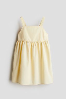 H&M - Girls Yellow Tie-Detail Cotton Dress