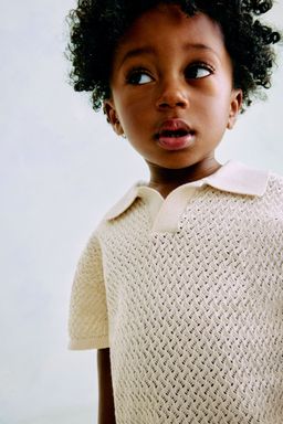 H&M - Boys Beige 2-Piece Cotton-Knit Set