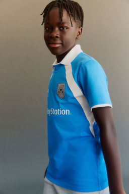 H&M - Boys Blue Print-Motif Cotton T-Shirt