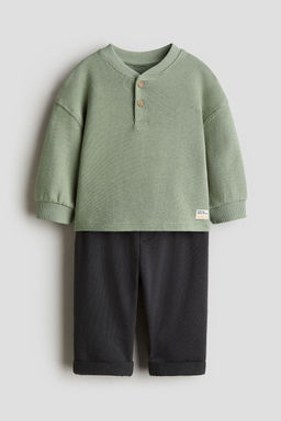 H&M - Boys Green 2-Piece Sweatshirt Set