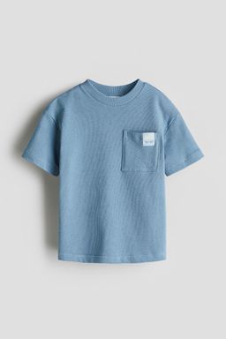 H&M - Boys Blue Jacquard-Jersey Cotton T-Shirt