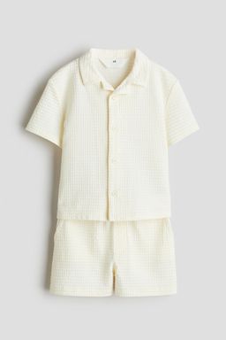 H&M - Boys Yellow 2-Piece Shirt And Shorts Set