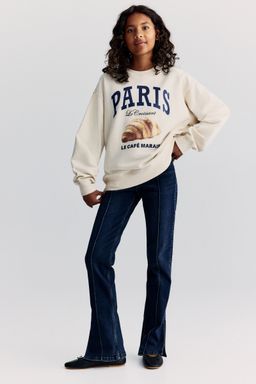 H&M - Girls Blue Pintucked Slim Fit Jeans