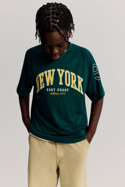 H&M - Boys Green Loose-Fit Hockey Shirt