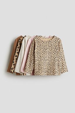 H&M - Girls 5-Pack Long-Sleeved Cotton Tops
