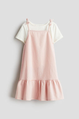 H&M - Girls Pink 2-Piece Cotton Set