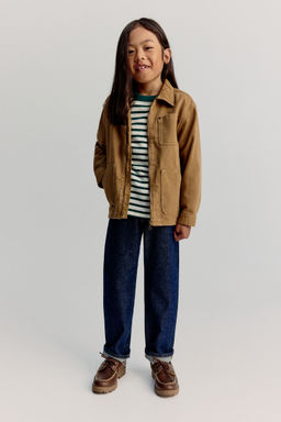 H&M - Boys Beige Corduroy-Collar Cotton Overshirt