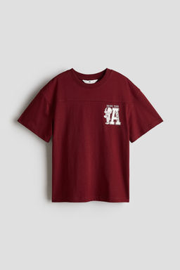 H&M - Boys Red Oversized Printed T-Shirt