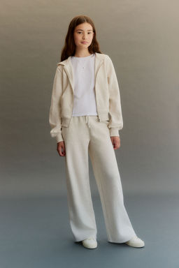 H&M - Girls Beige Brushed-Inside Joggers