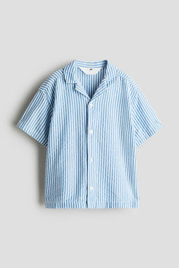 H&M - Boys Blue Cotton Seersucker Shirt