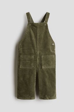 H&M - Boys Green Corduroy Dungarees
