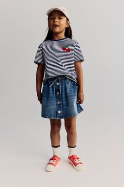 H&M - Girls Blue Paper Bag Denim Skirt