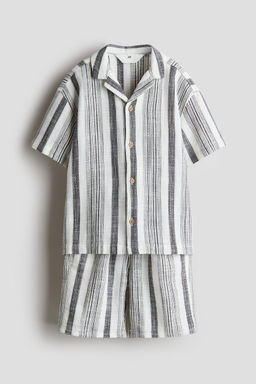 H&M - Boys White 2-Piece Cotton Set