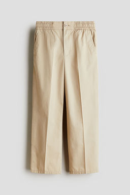 H&M - Boys Beige Loose-Fit Cotton Chinos