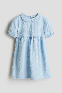 H&M - Girls Blue Colla Seersucker Dress